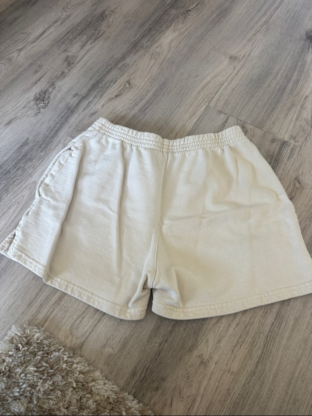 Brandy Melville Cream 'New York' Athletic Shorts - Picture 2 of 6